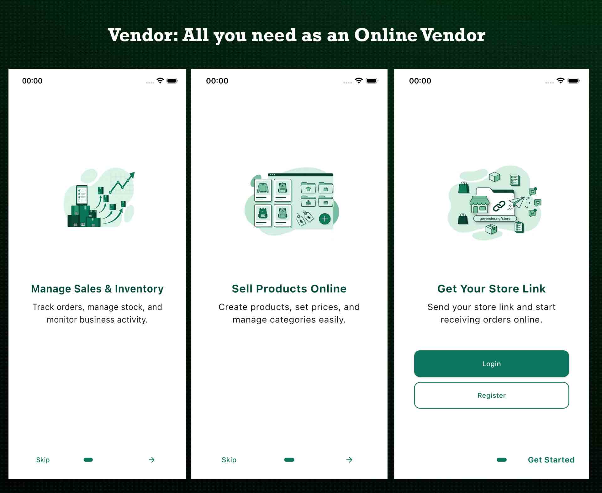 GoVendor Dashboard